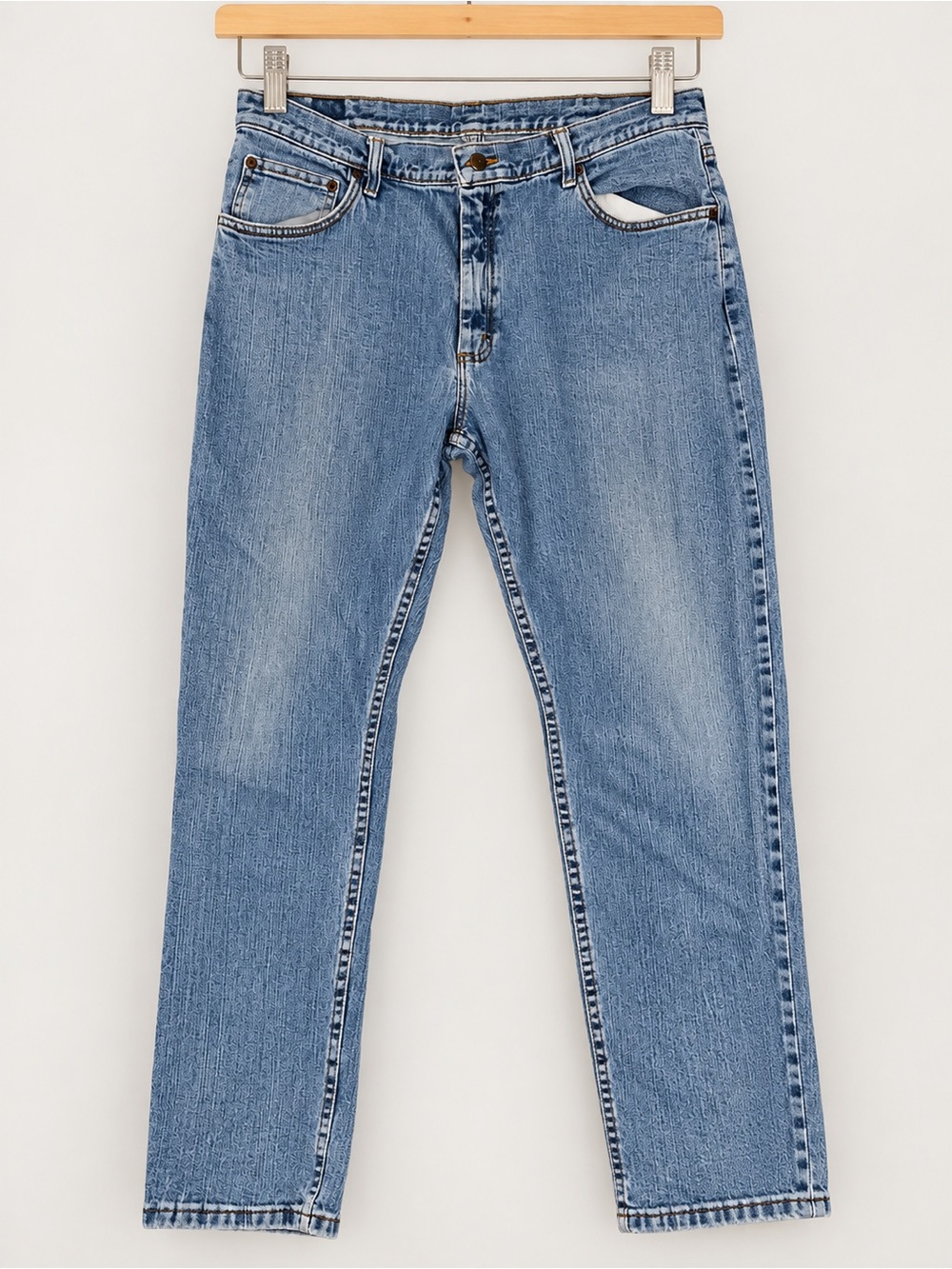 Wrangler Men’s 36x30 Blue Wash Straight Leg Jeans Denim 28” Inseam